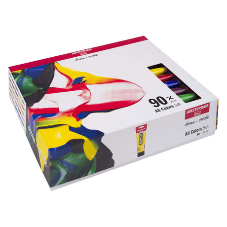 Bruynzeel Amsterdam Standard-Serie, komplettes Acrylfarben-Sammlungsset, 20 ml, 90 Stück.