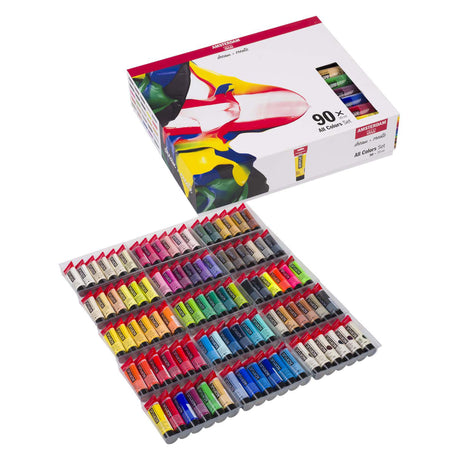 Bruynzeel Amsterdam Standard-Serie, komplettes Acrylfarben-Sammlungsset, 20 ml, 90 Stück.