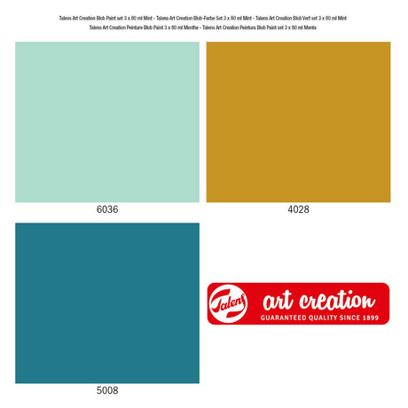 Talens Art Creation Blob Paint Mint, 3 Teile.