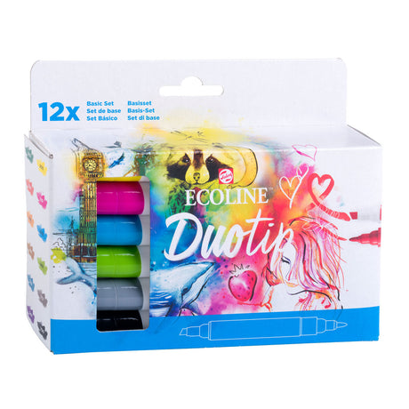 Talens Ecoline Duotip Marker Basisset, 12-tlg.