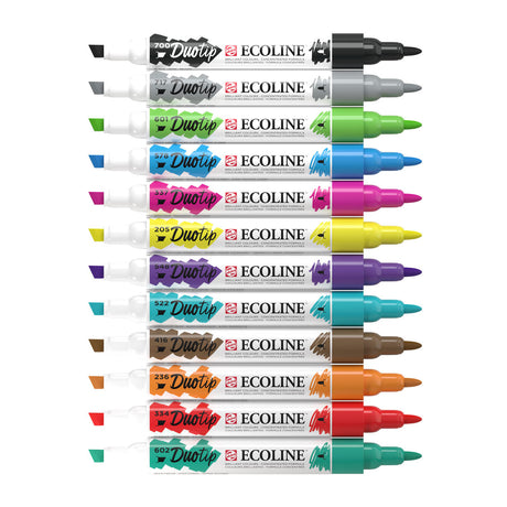 Talens Ecoline Duotip Marker Basisset, 12-tlg.