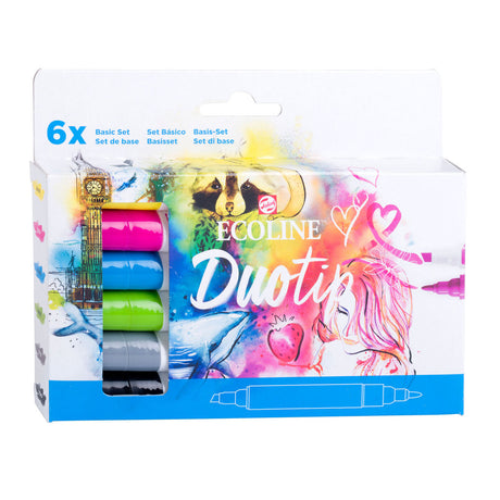 Talens Ecoline Duotip Marker Basisset, 6-tlg.