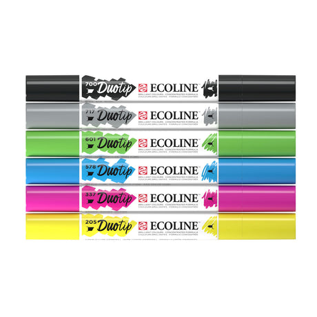 Talens Ecoline Duotip Marker Basisset, 6-tlg.