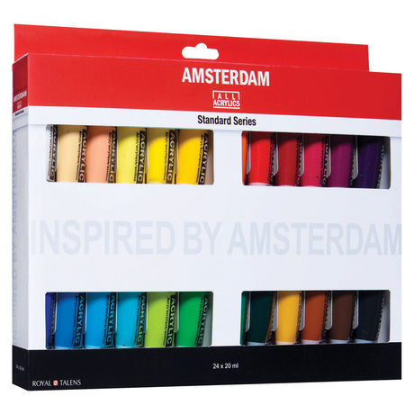 Bruynzeel Amsterdam Acrylfarben-Standardset, 24-tlg.