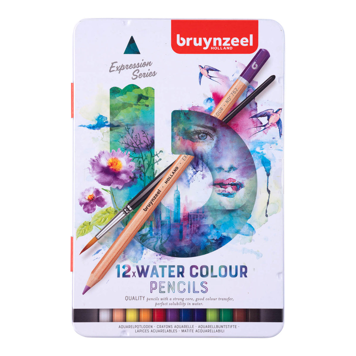 Bruynzeel Ausdrucks-Aquarellstifte Dose 12