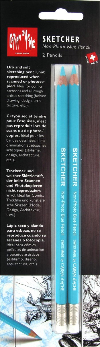 Caran d'Ache Sketcher Nicht-Foto-Blaustift 2 Stück