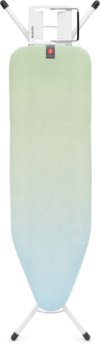 Brabantia Bügelbrett B – für Bügeleisen – 124 x 38 cm – beruhigendes Meer