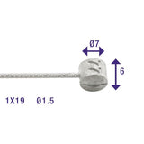 Elvedes Bremsinnenzug 2250 mm verzinkt ø1,5 mm T-Nippel (auf Karte)