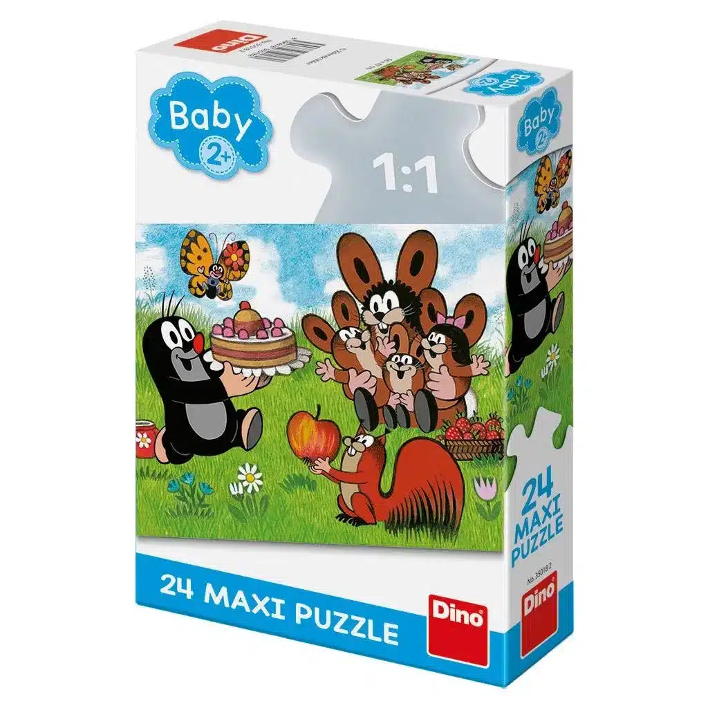 Dinotoys Dino-Puzzle – Baby: Bodenpuzzle Maulwurfsgeburtstag – 24 Maxiteile