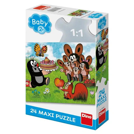 Dinotoys Dino-Puzzle – Baby: Bodenpuzzle Maulwurfsgeburtstag – 24 Maxiteile
