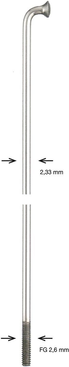 Alpina Speichenspeiche Edelstahl 2,34x300 mm