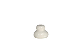 Vase pebble ceramic h.6 ø7 cm white