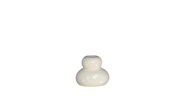 Vase pebble ceramic h.6 ø7 cm white