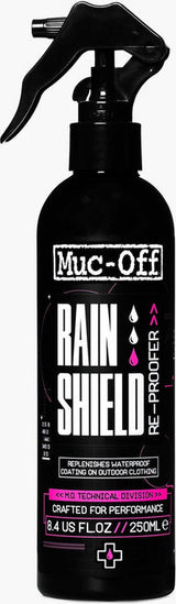 Muc-off rain shield re-roofer motor fiets kleding waterdichte coating 250ml spray - 20506