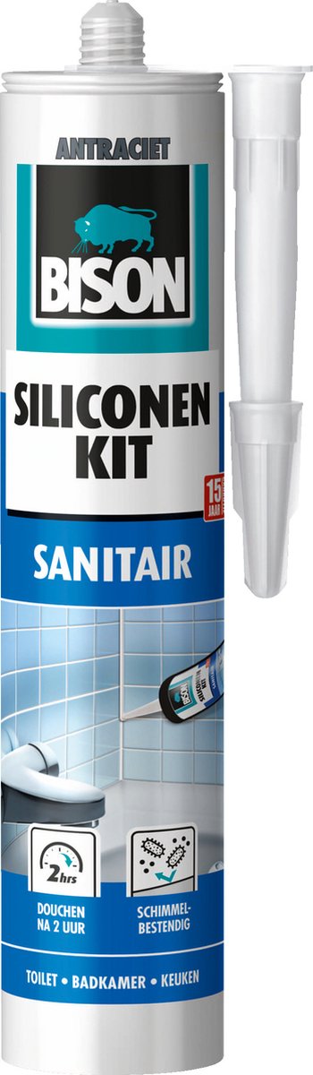 Bison Silikondichtstoff Sanitär Anthrazit