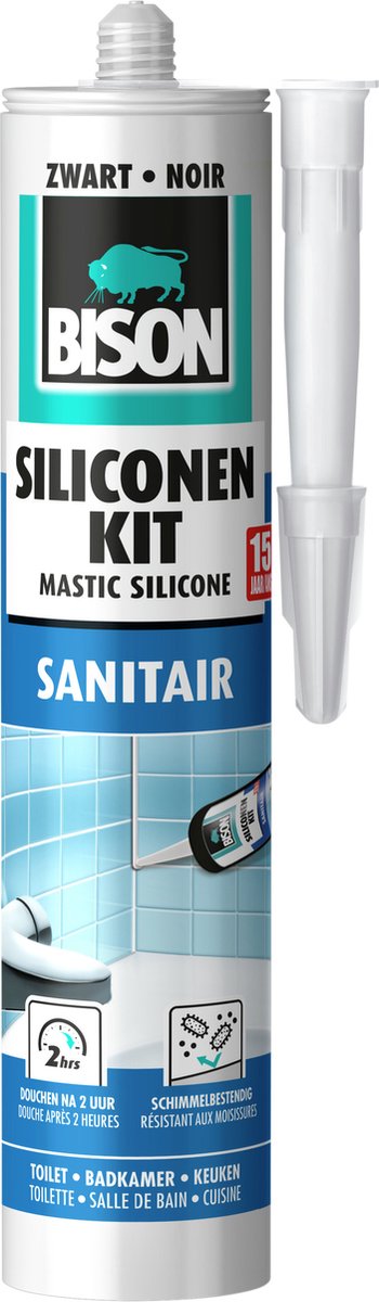 Bison Sanitär-Silikon-Dichtstoff schwarz – 300 ml