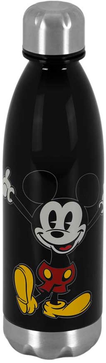 Karactermania - disney - mickey mouse - tritan drinkfles - waterfles - drinkbus - bidon - zwart