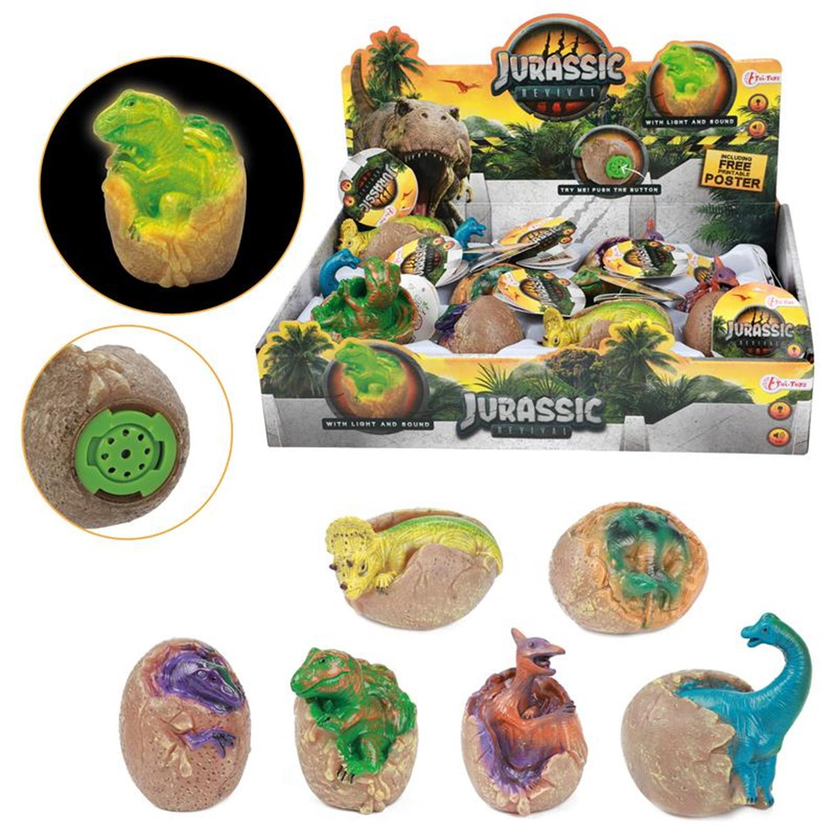 Toi-toys Toi Toys Baby-Dino im Ei mit Licht und Ton