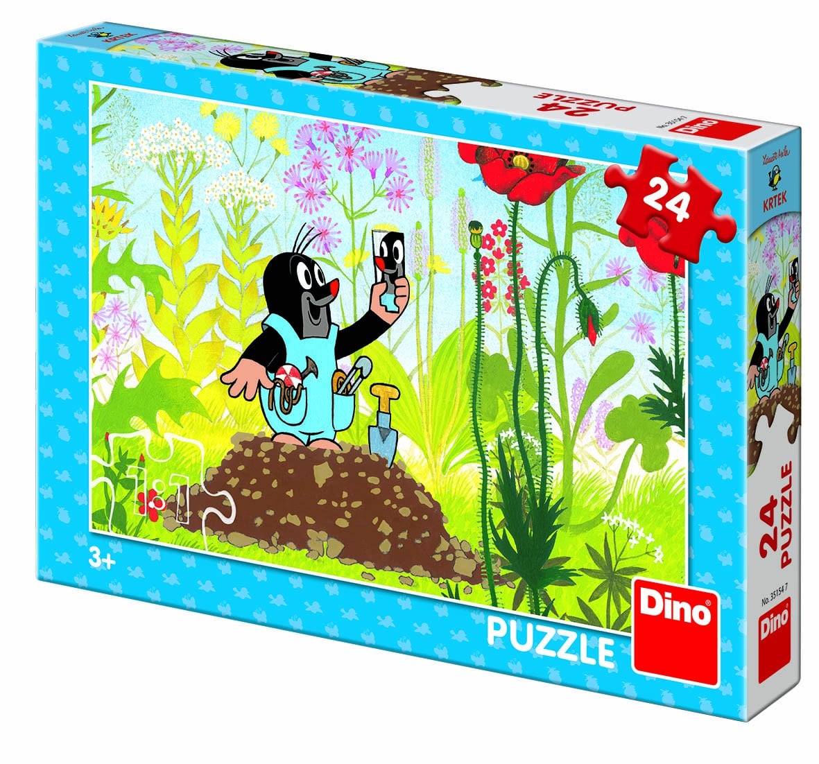 Dinotoys Dino-Puzzle - Maulwurf im Garten - 24 Teile