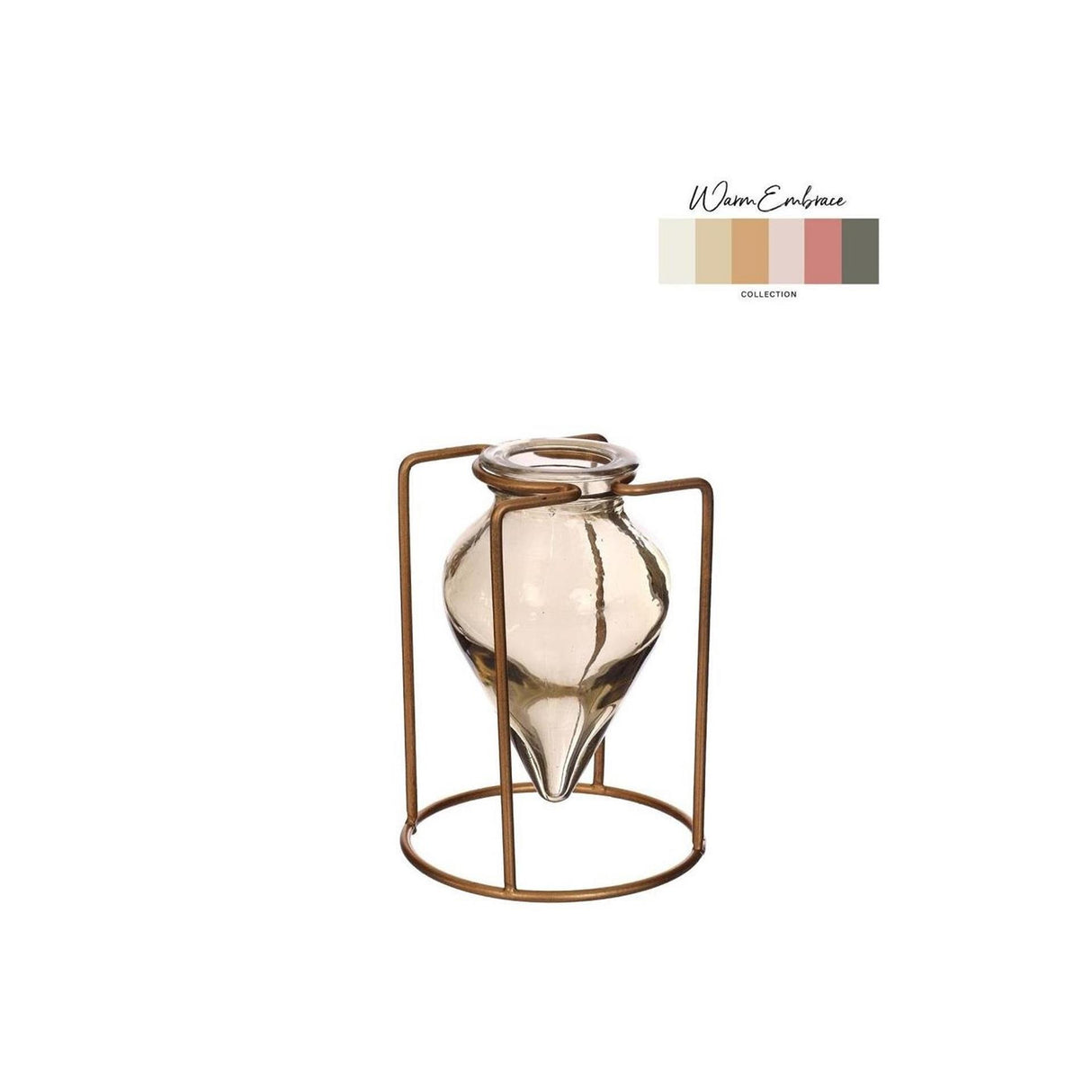 Ideen 4 Jahreszeiten Blumenvase Brise grün 8721grau h11cm