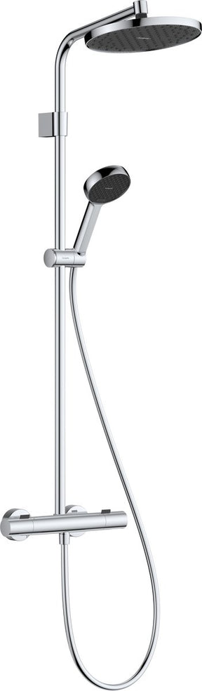 Hansgrohe activatera s – Duschrohr – Ecosmart+ Wassersparen – Ecostat-Thermostat – Größe 240 mm – 1 Strahlfunktion – Chrom