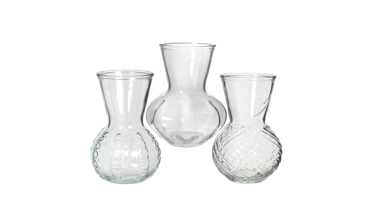 Vaas kristal glas 3 assortie ø13 h.18 cm helder
