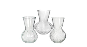 Vaas kristal glas 3 assortie ø13 h.18 cm helder