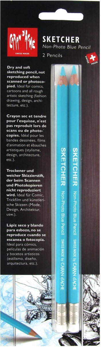Caran d'Ache Sketcher Nicht-Foto-Blaustift 2 Stück