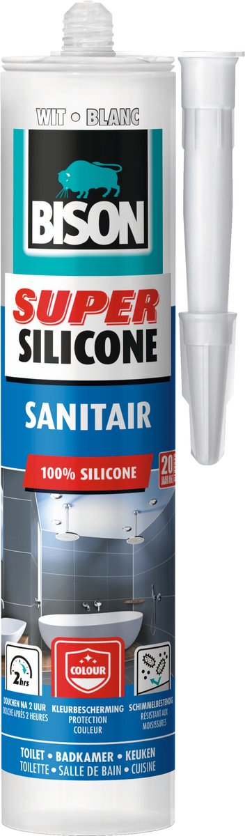 Bison Super-Silikon-Dichtstoff Sanitärweiß CRT 300 ml – 6302411