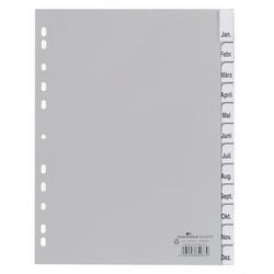 Monatsreiter langlebig 6410 12 Reiter 11 Löcher grau