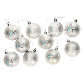 Disney kinder kerstballen frozen ii zilver, 10x6cm