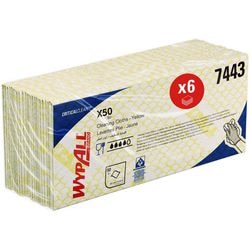 Schoonmaakdoek wypall 7443 kimberly clark 420x245mm geel 50 stuk