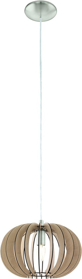 Eglo stellato hanglamp - e27 - staal|hout - wit