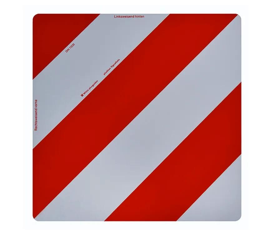Werbewarnschild weiß plus Hinweisschild 423x423mm Richtung weiß plus Hinweisschild