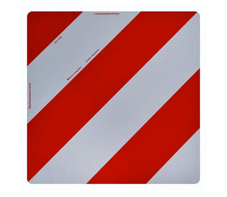 Werbewarnschild weiß plus Hinweisschild 423x423mm Richtung weiß plus Hinweisschild