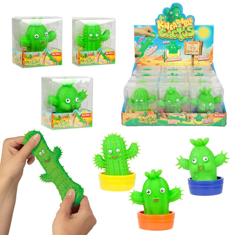 Toi-toys lustiger, dehnbarer, geformter Kaktus mit Topf, 6-fach sortiert