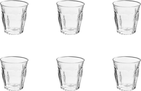 Duralex Picardie Wasserglas 250 ml 6 Stück transparentes gehärtetes Glas