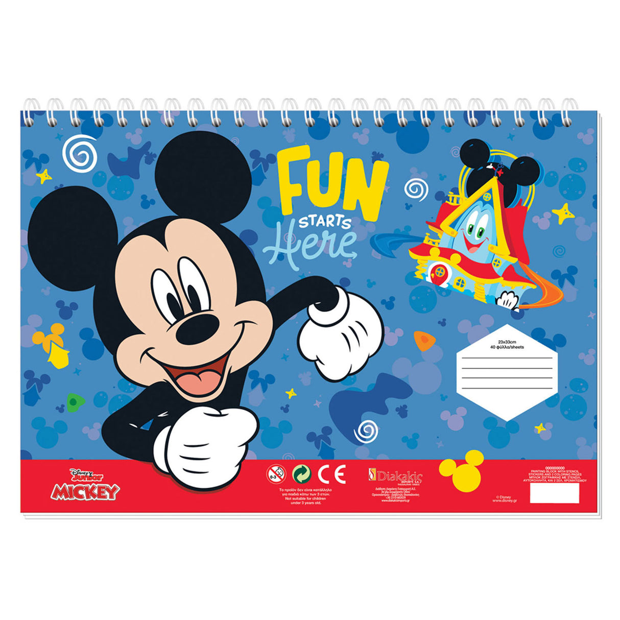 Mickey Mouse Mickey Mouse Malvorlagen mit Schablonen- und Aufkleber -Kochfeld