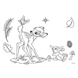 Disney-Bambi-Malvorlagen mit Schablone und Stickerbogen