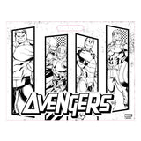 Avengers-Zeichenblock mit Aufklebern und 3 Buntstiften, 40 Blatt