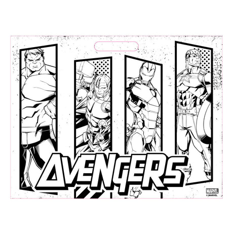 Avengers-Zeichenblock mit Aufklebern und 3 Buntstiften, 40 Blatt