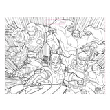 Avengers-Zeichenblock mit Aufklebern und 3 Buntstiften, 40 Blatt