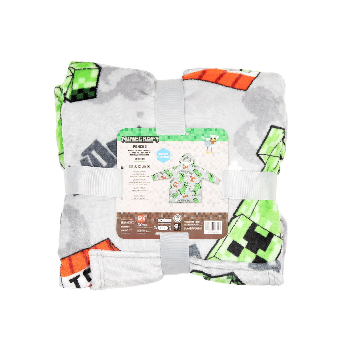 Minecraft Kinder-Fleece-Hoodie-Deckenpullover, 7–14 Jahre