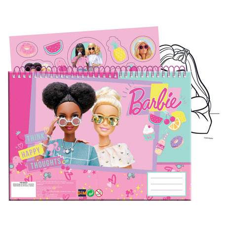 Mattel Zeichenblock Barbie, 40 Blatt inkl. Aufkleber