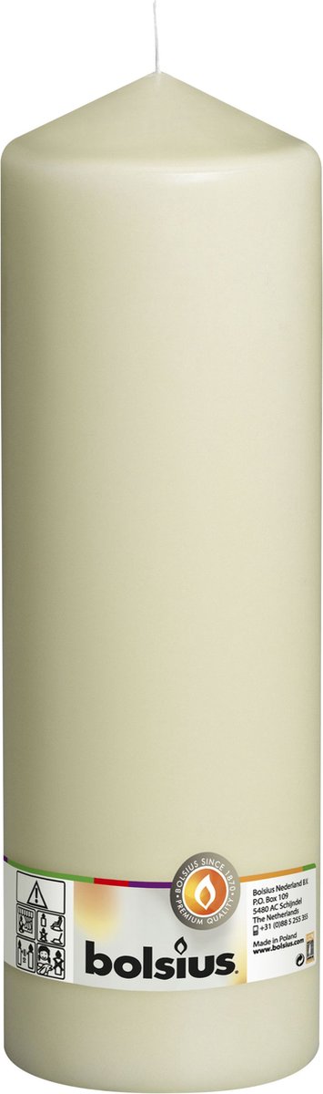 Bolsius Stumpenkerze Cello XXL Elfenbein - 30 cm ø 10 cm