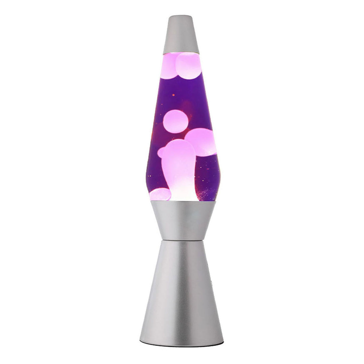 Lavalamp Silber Purpur, 40 cm