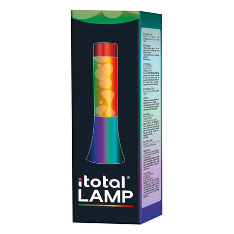 I-total Lavalampe – Lavalampe – Stimmungslampe – 30 x 9 cm – Glasaluminium – 25 W – Regenbogen – XL2461