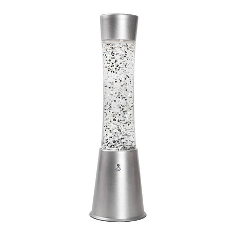 I-total Lavalampe – Glitzerlampe – Lavalampe – Stimmungslampe – 41,5 x 10,8 cm – Glas Aluminium – Fernbedienung für 16 Farben – XL2495