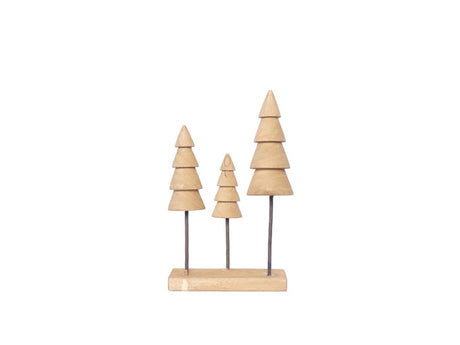 House of Nature Weihnachtsbaum Holz 33cm 3-teilig auf Sockel