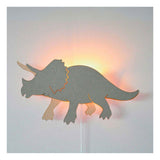 Von Tjalle und Jasper – Dino-Wandleuchte Triceratops – Holz